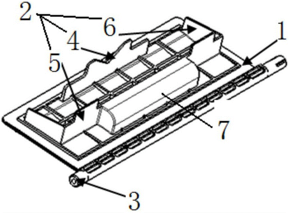 Automobile air conditioner HVAC air guide plate