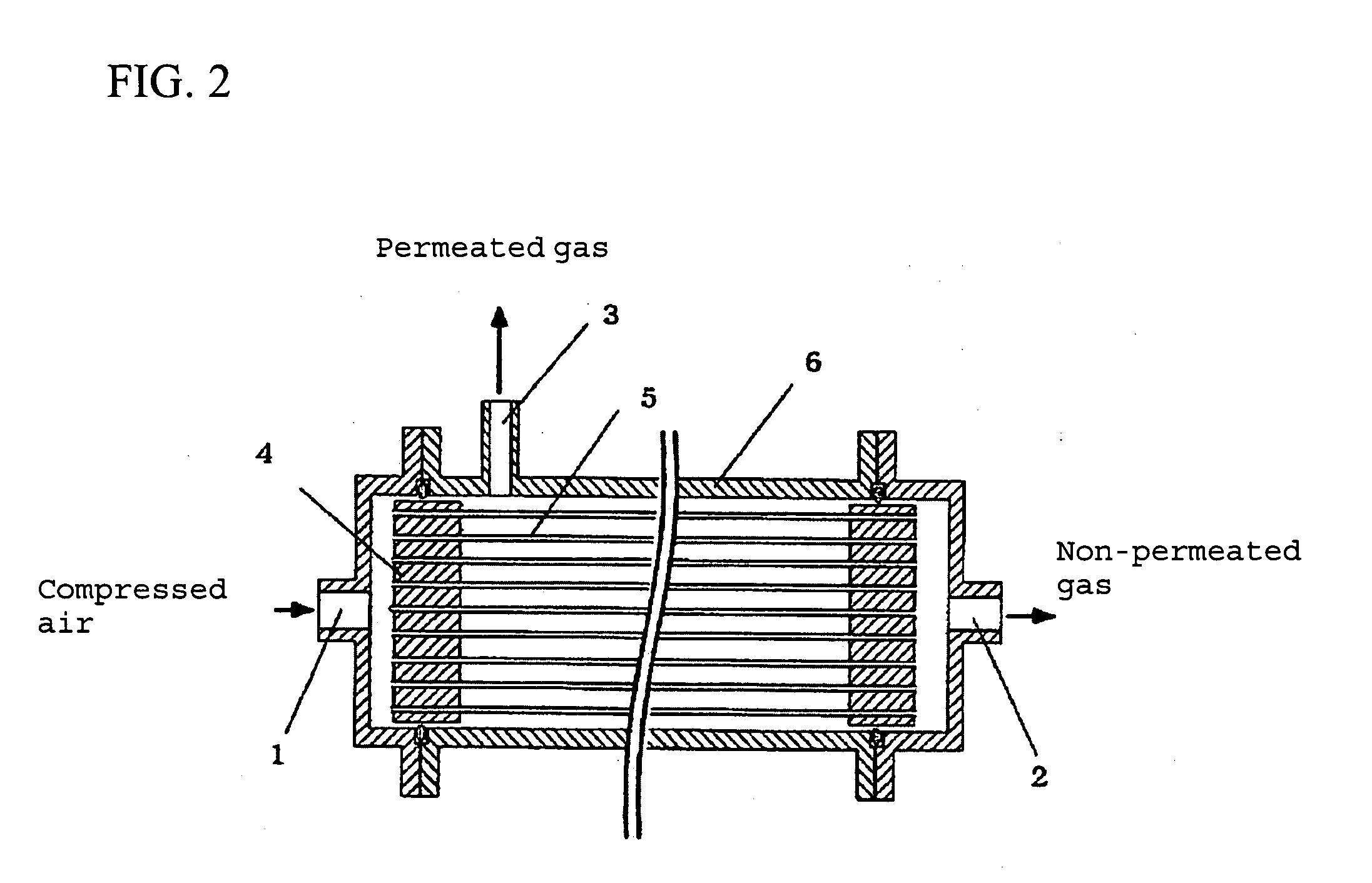 Asymmetric hollow-fiber gas separation membrane, gas separation method and gas separation membrane module