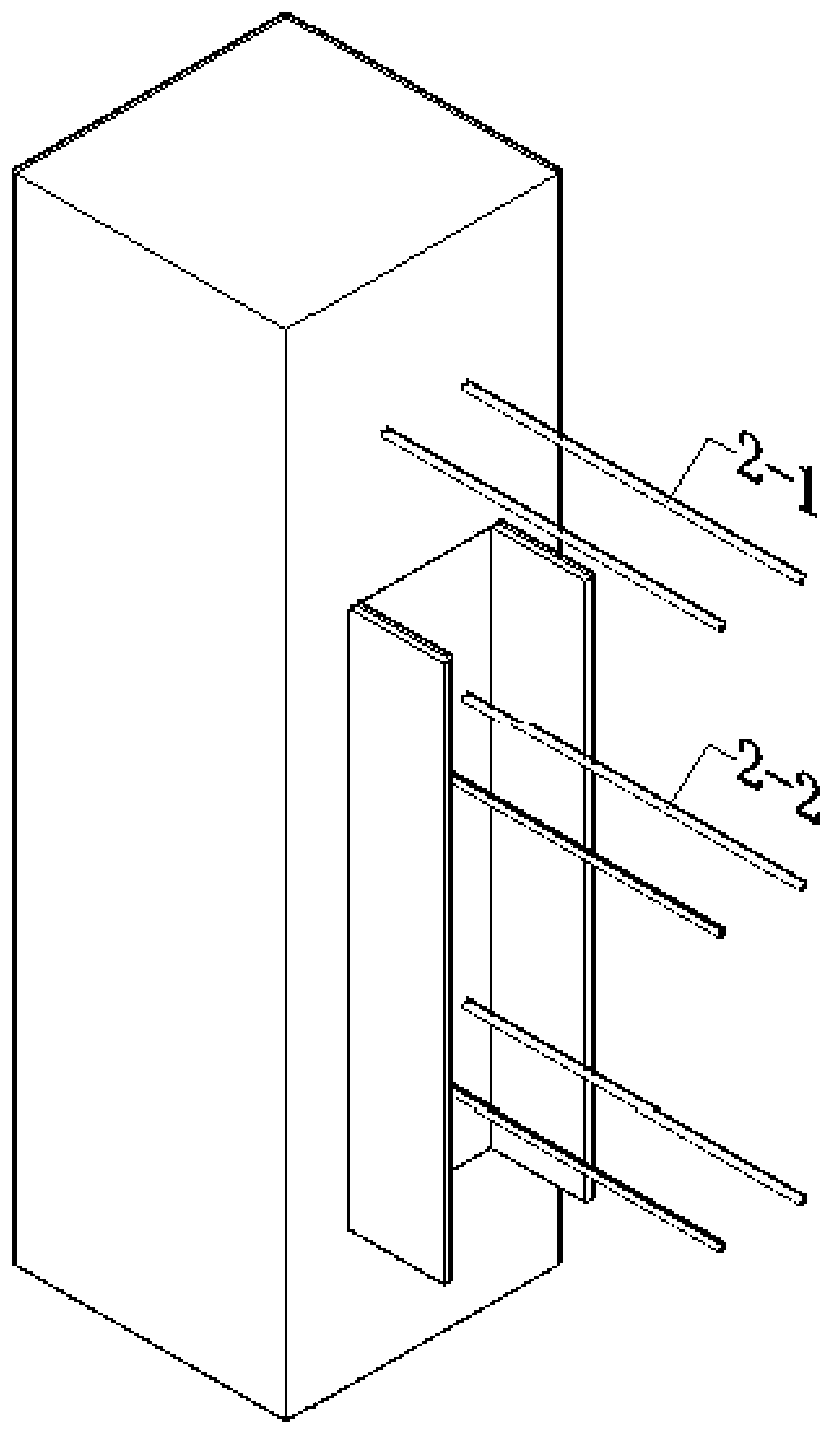 Flexible connection structure for building block infilled wall and concrete frame structure, and construction method thereof