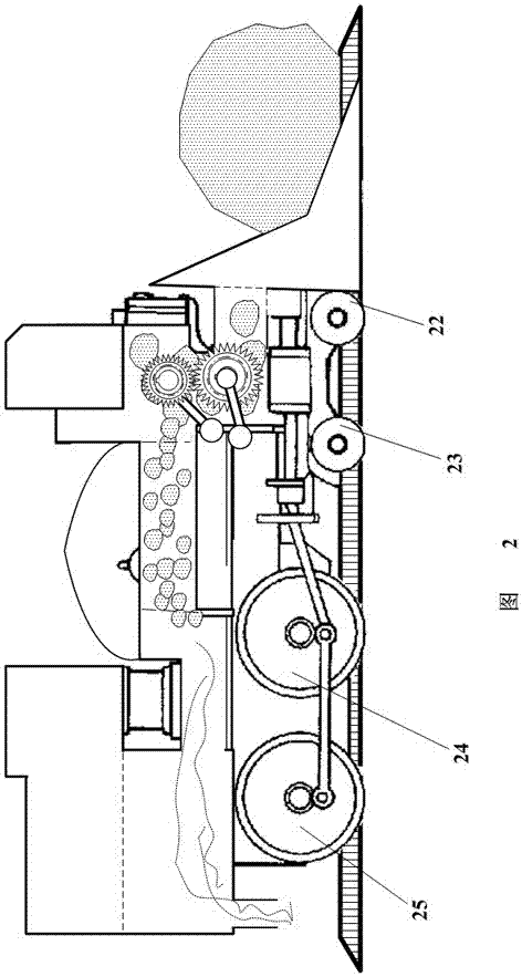 Snow melting vehicle system special for rapidly removing accumulated snow of railway in wartime