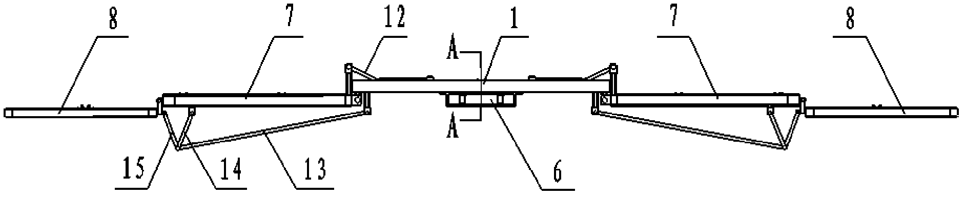 Self-propelled pesticide spraying machine suspender spraying device