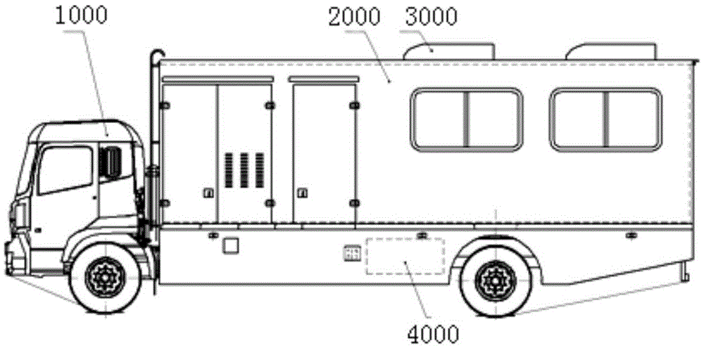 Radioactive contamination emergency eliminating and washing vehicle