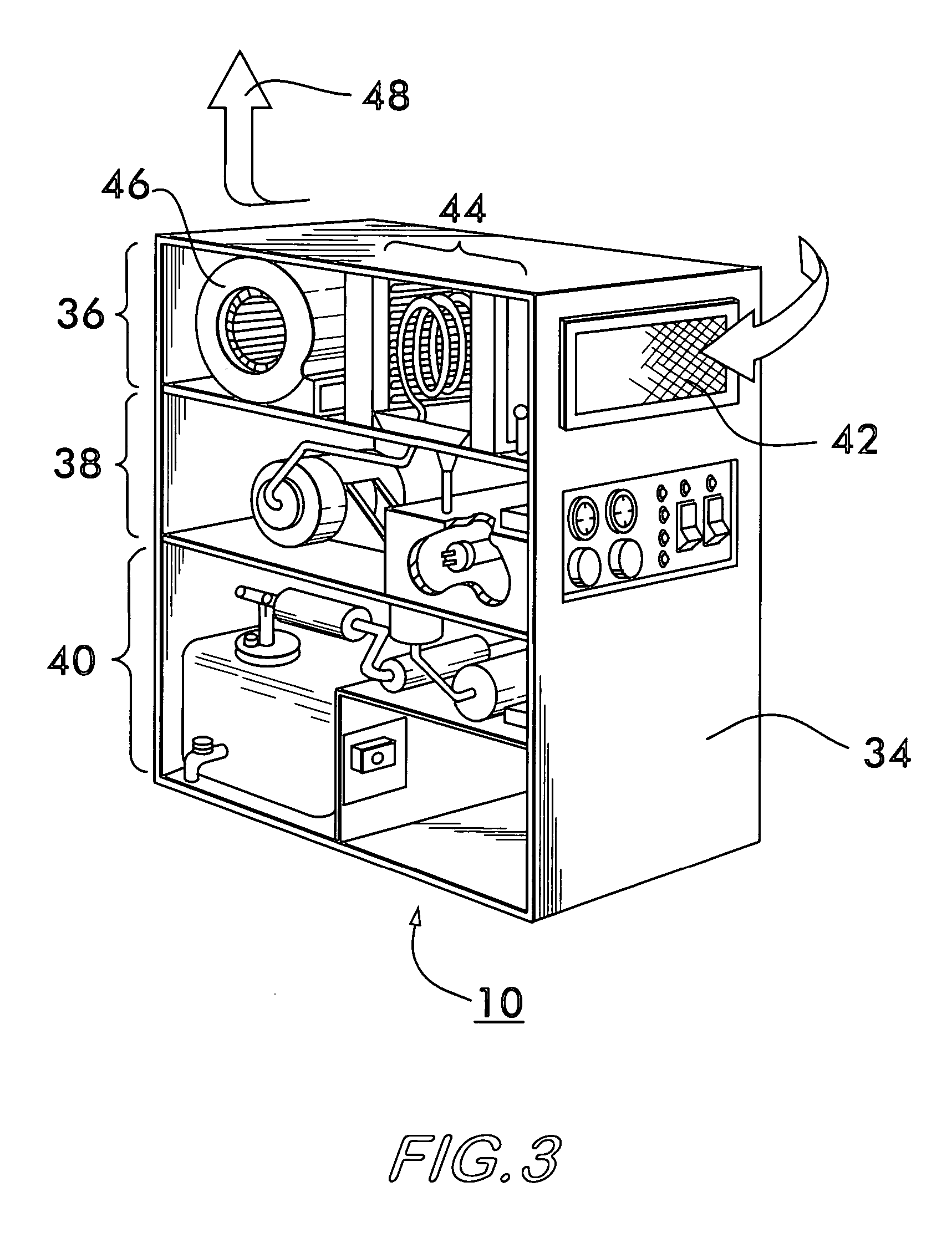 Co-generation power system for supplying electricity to an air-water recovery system