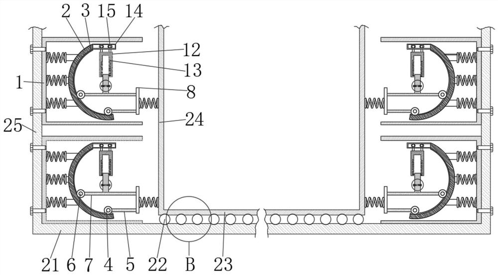 Efficient buffer logistics box for protecting goods in freight logistics