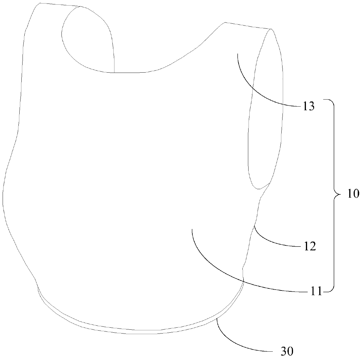 Vest for breast examination and breast examination equipment