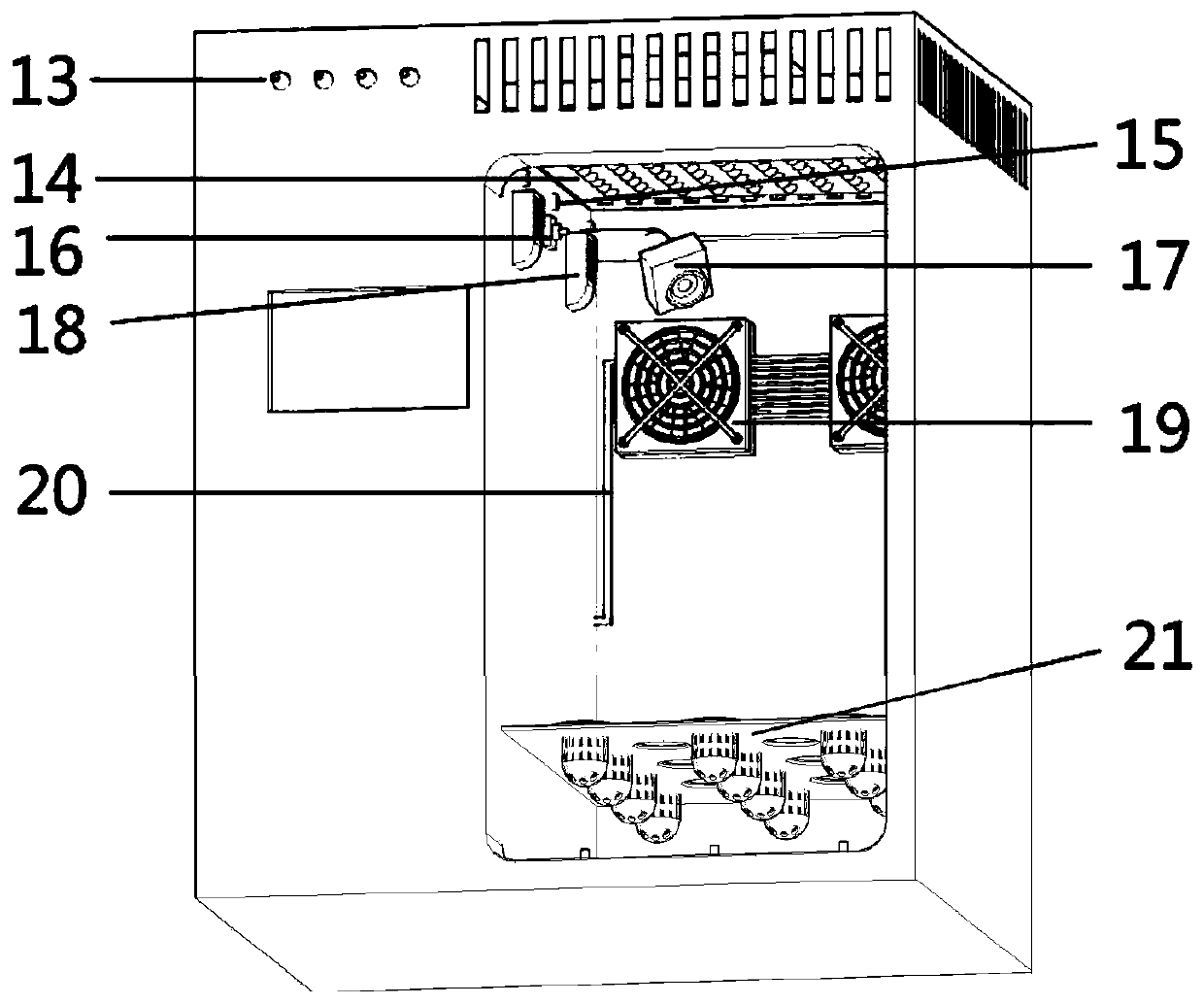 Miniature terrestrial ecological system experimental apparatus capable of operating under microgravity environment