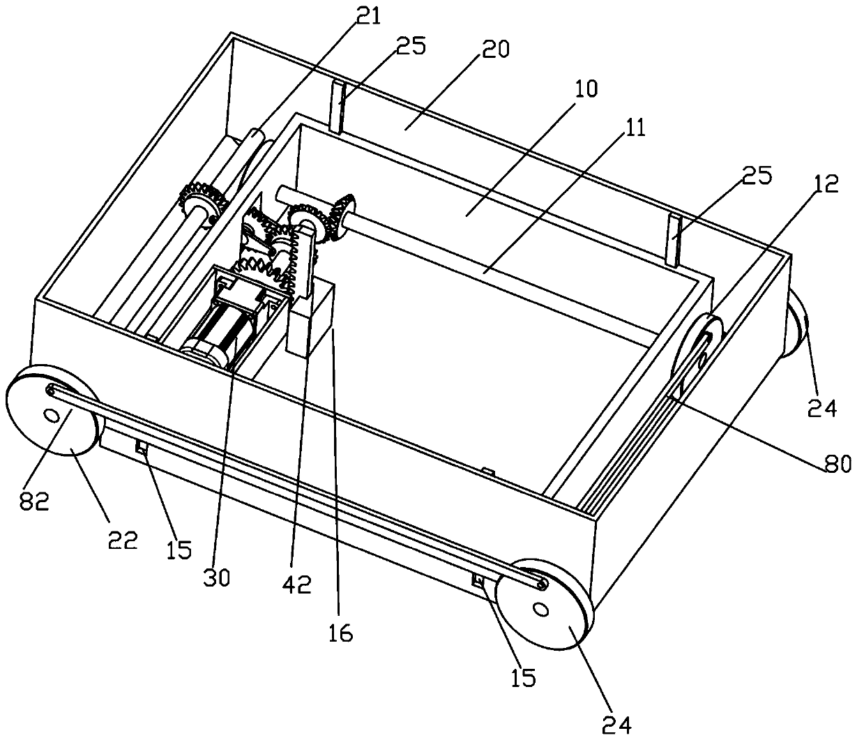 Jacking and walking co-driving type carrying device