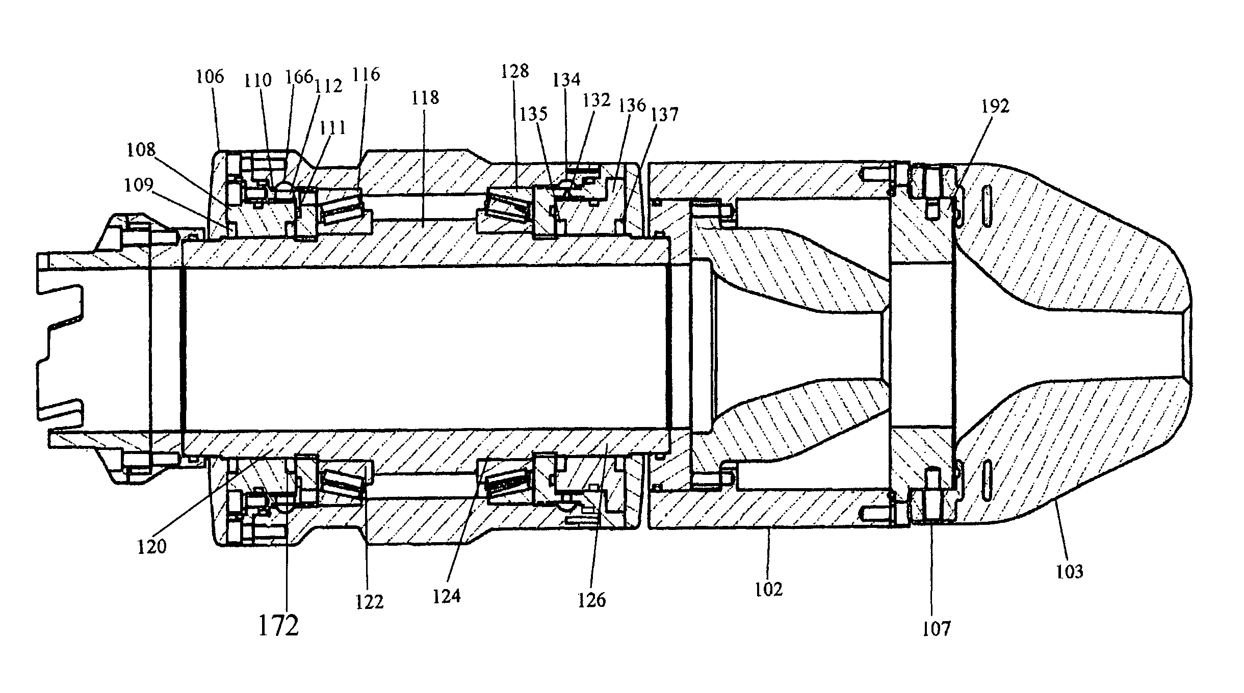 Extended wear ball lock for rotating head