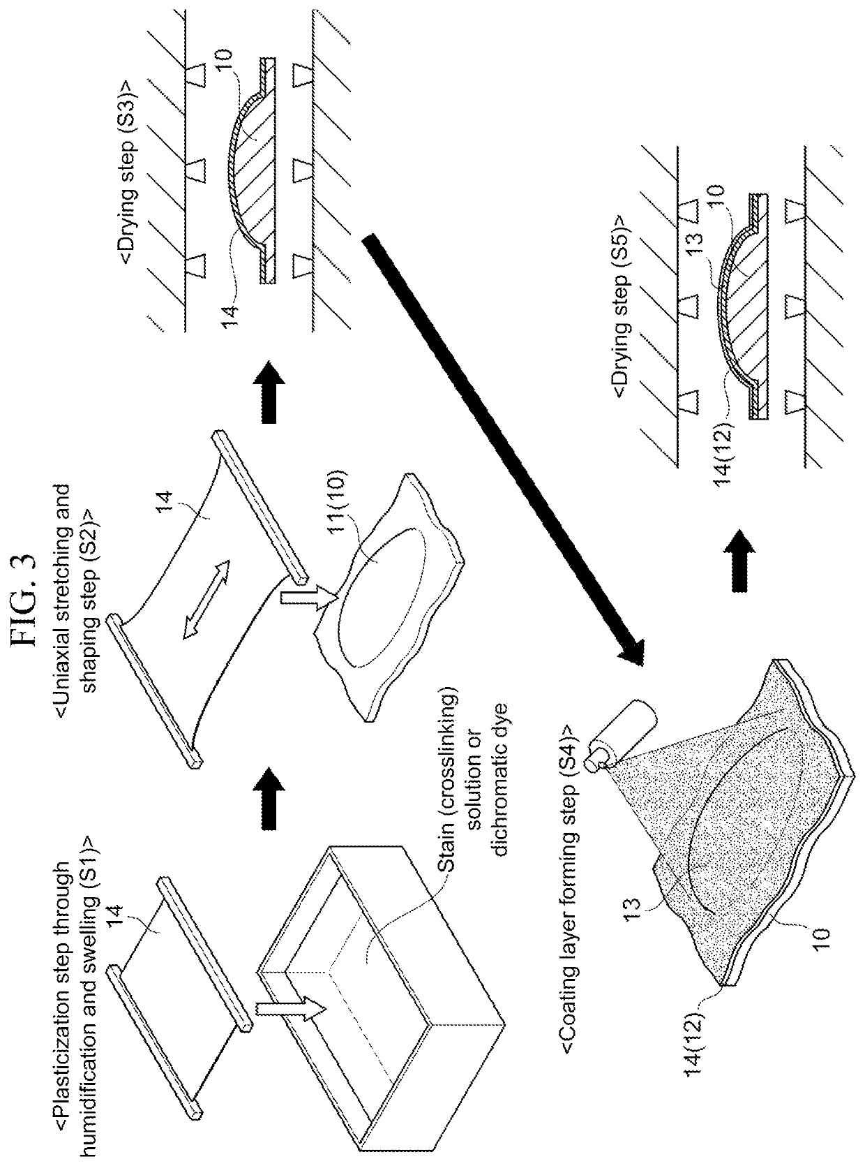 Vehicle interior structure, interior member used therefor, method for producing the same, and method for producing polarizing member