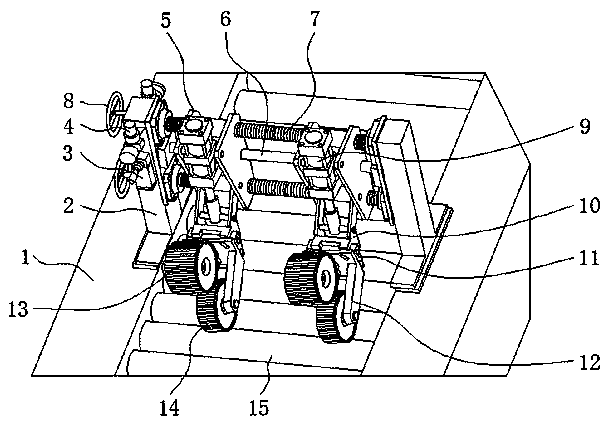 Triangle rubber strip double-acting pressure exhausting line device for all-steel truck radical tire