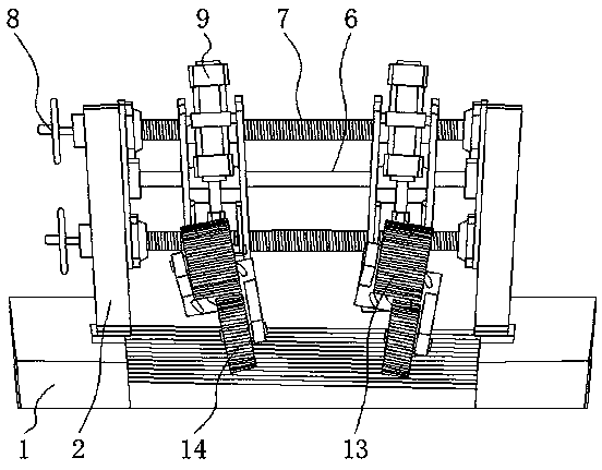 Triangle rubber strip double-acting pressure exhausting line device for all-steel truck radical tire