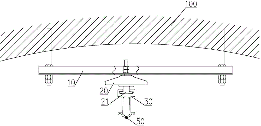 Rigid suspension system device for overhead contact line