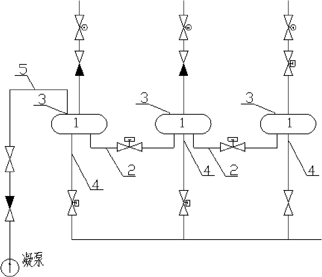 Method and device for flushing vapor side of high-low pressure heater in large-sized heat-engine plant