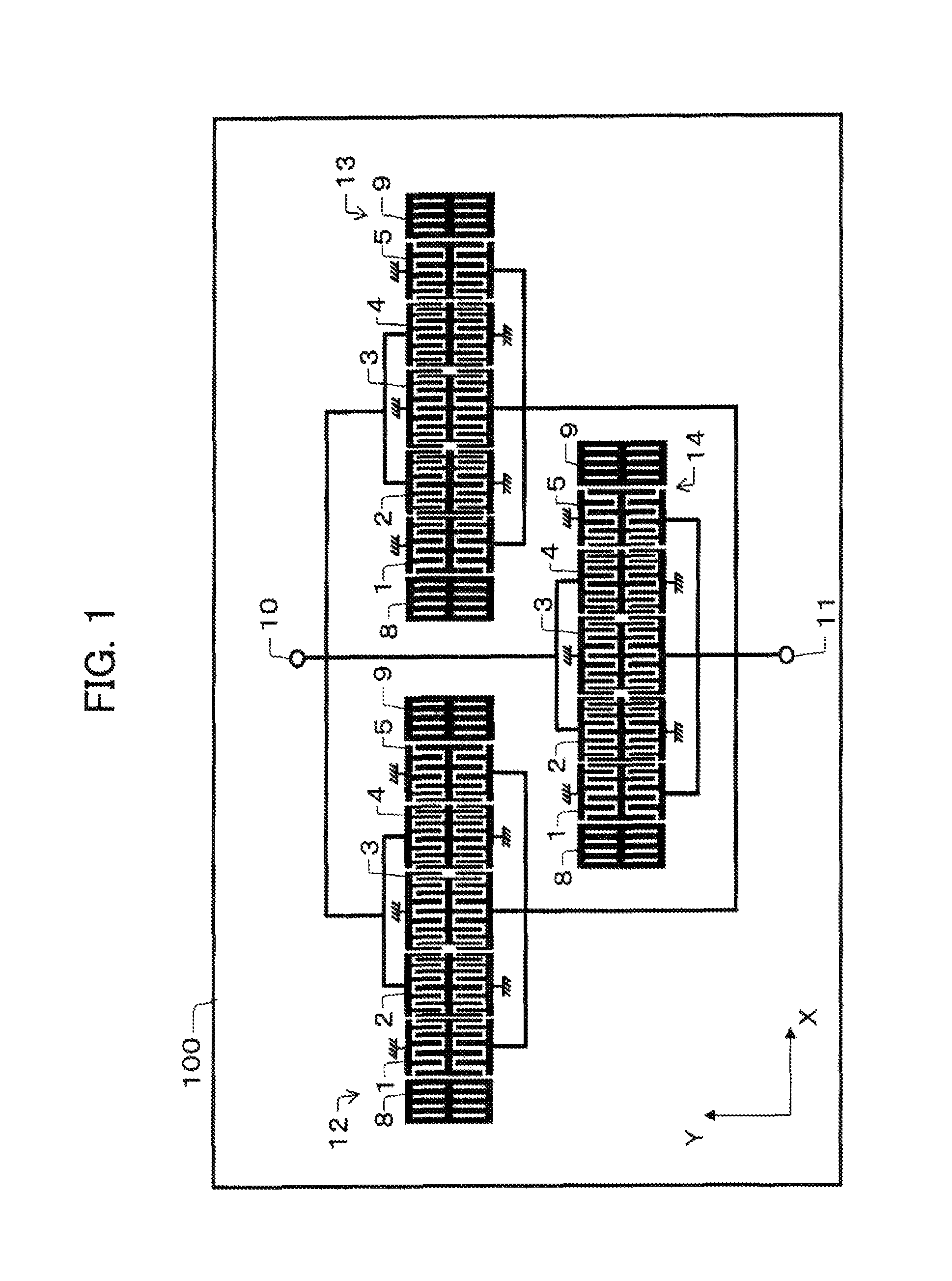 Surface acoustic wave device with IDT electrodes having different electrode finger pitches and communication apparatus using same