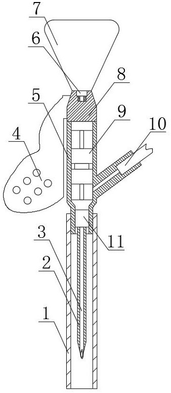 Repeated puncture preventing structure for indwelling needle