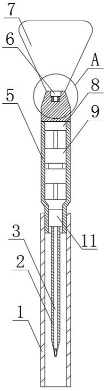 Repeated puncture preventing structure for indwelling needle