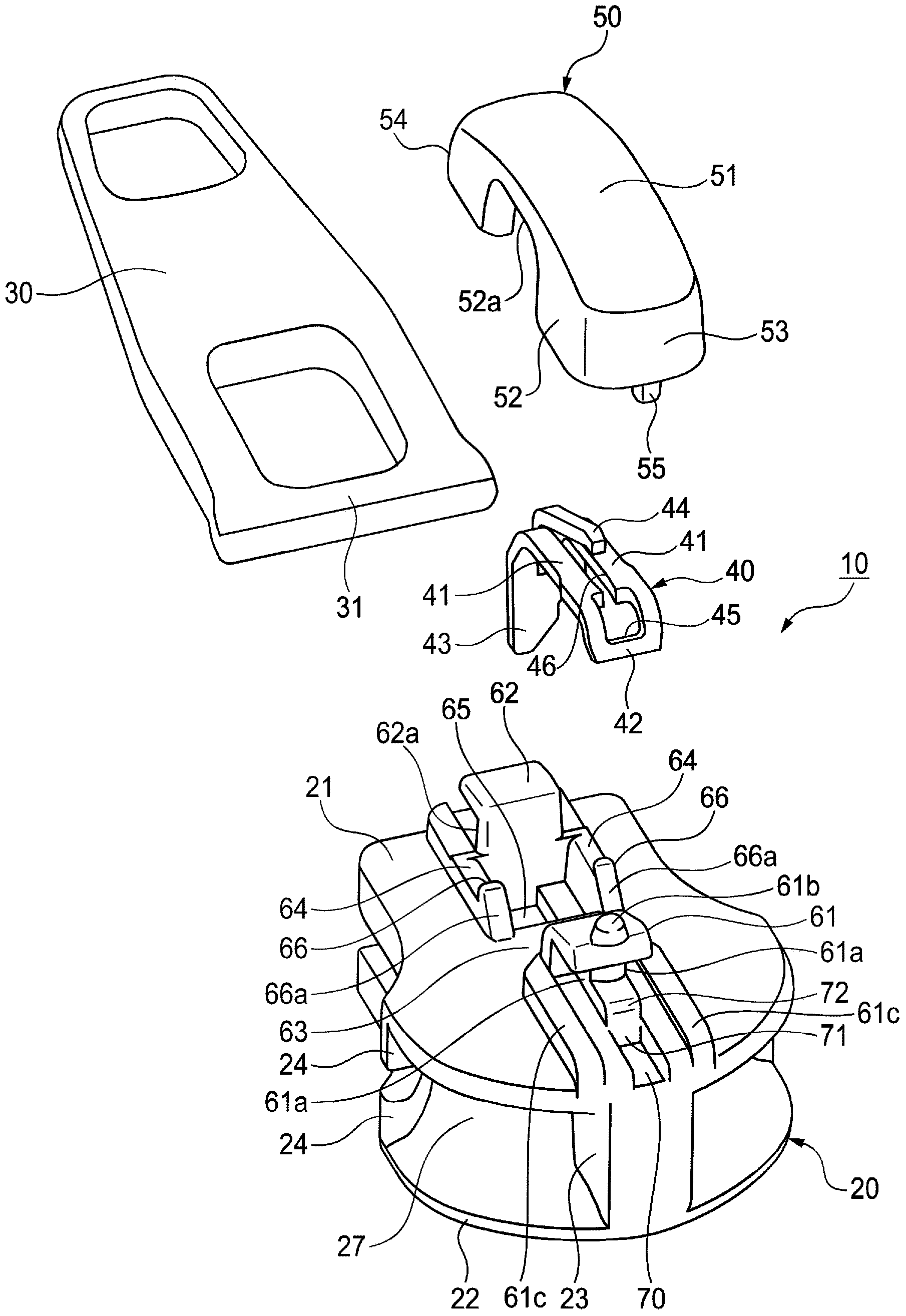 Slider for slide fastener