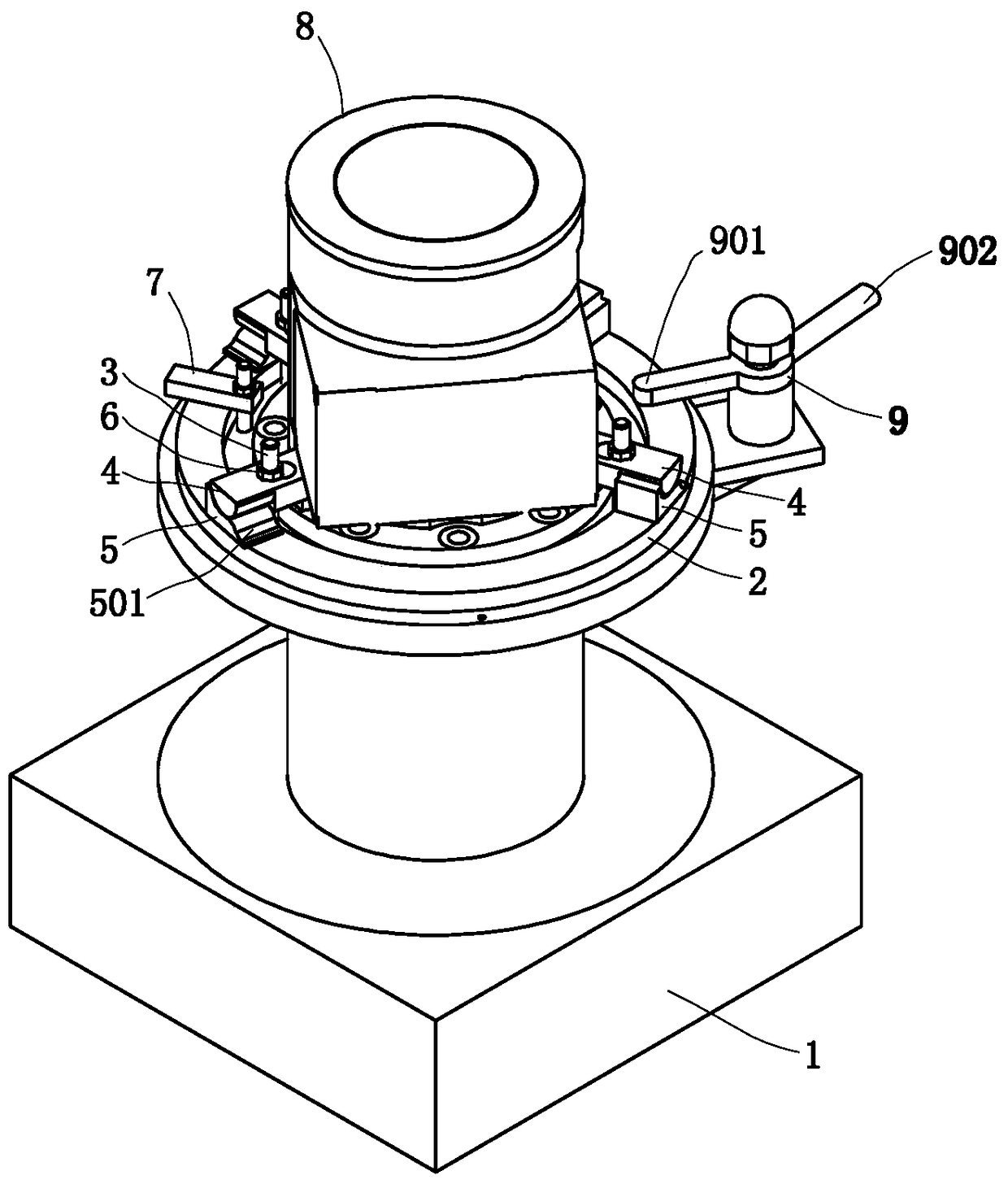 A cylinder processing fixture