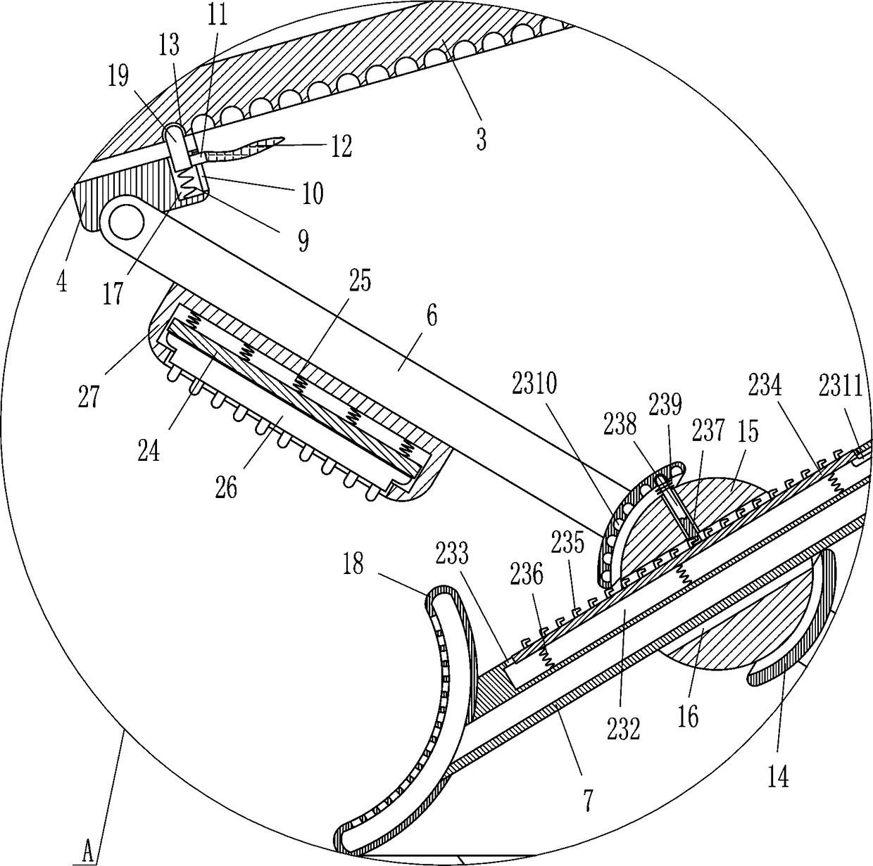 Tonsil inflammation medicine application device