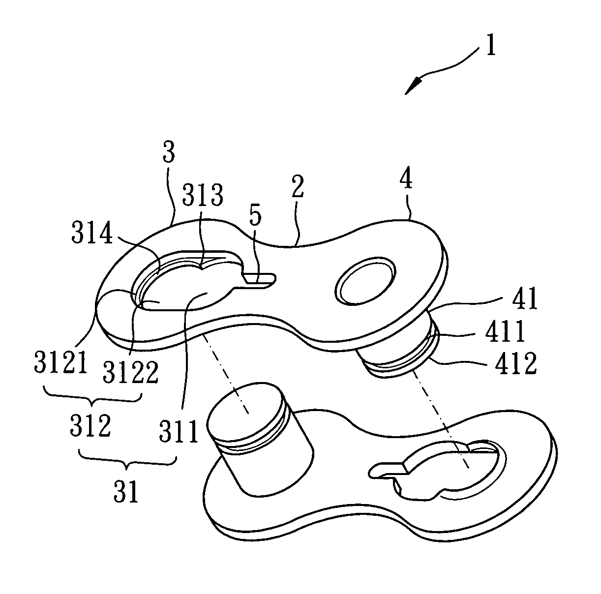 Link plate for a bicycle chain