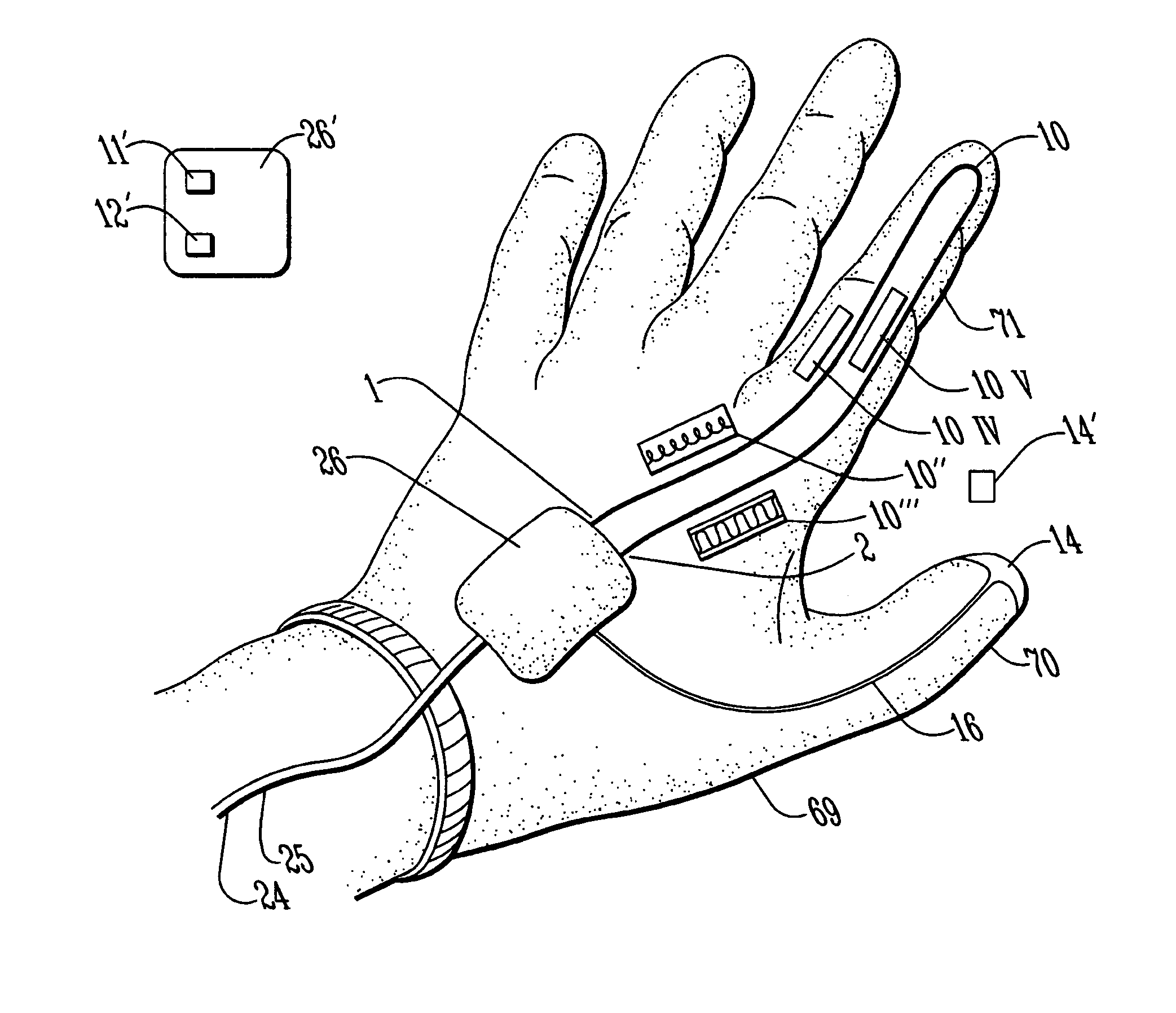 Resistive loop excitation and readout for touch point detection and generation of corresponding control signals