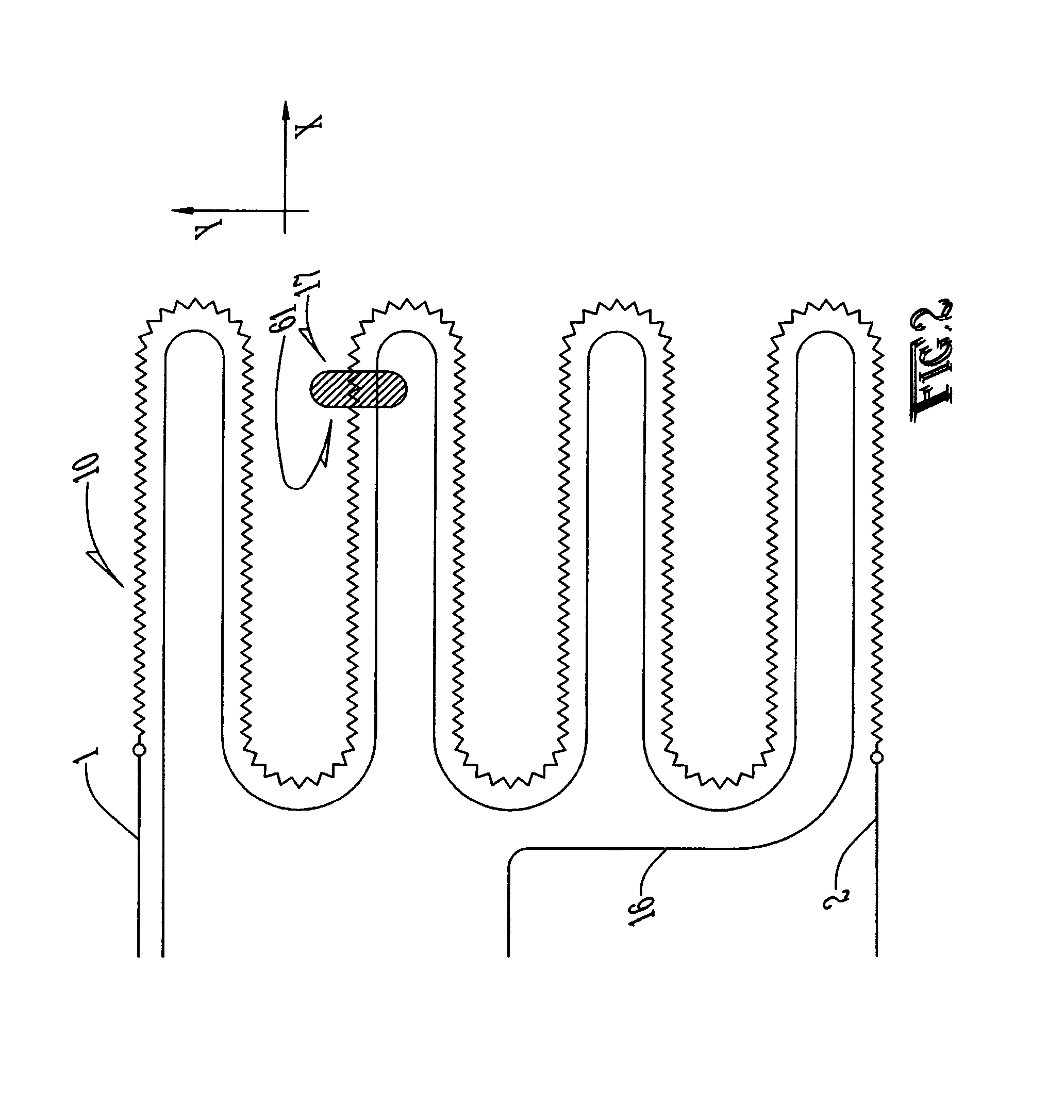 Resistive loop excitation and readout for touch point detection and generation of corresponding control signals