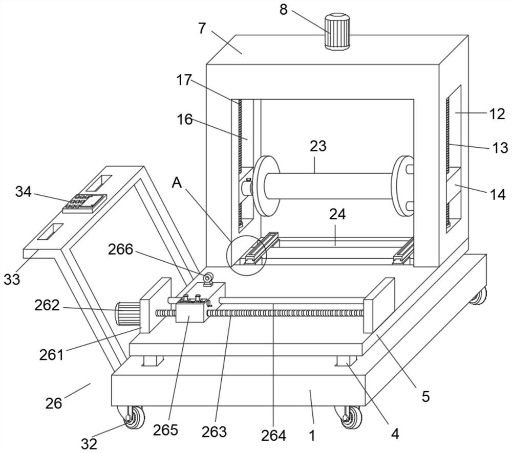 Cable take-up and pay-off device for subway mechanical and electrical construction and using method of cable take-up and pay-off device