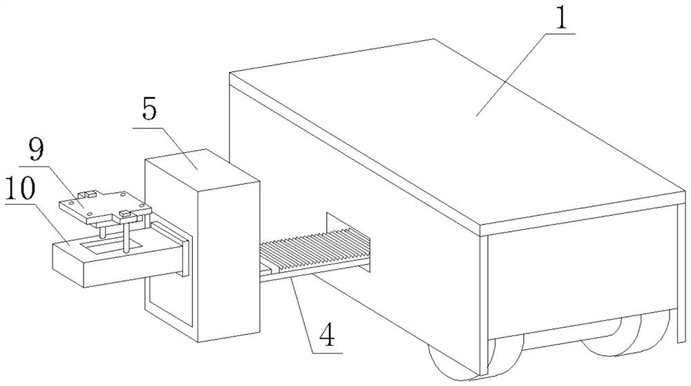 Storage yard single-machine large-arm laser scanner assembly structure