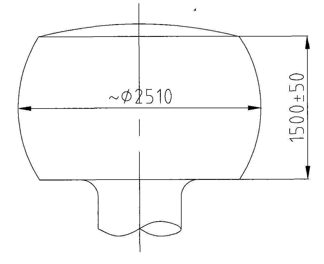 Forging method of main pipe blank with branch pipe nozzles used in nuclear power station