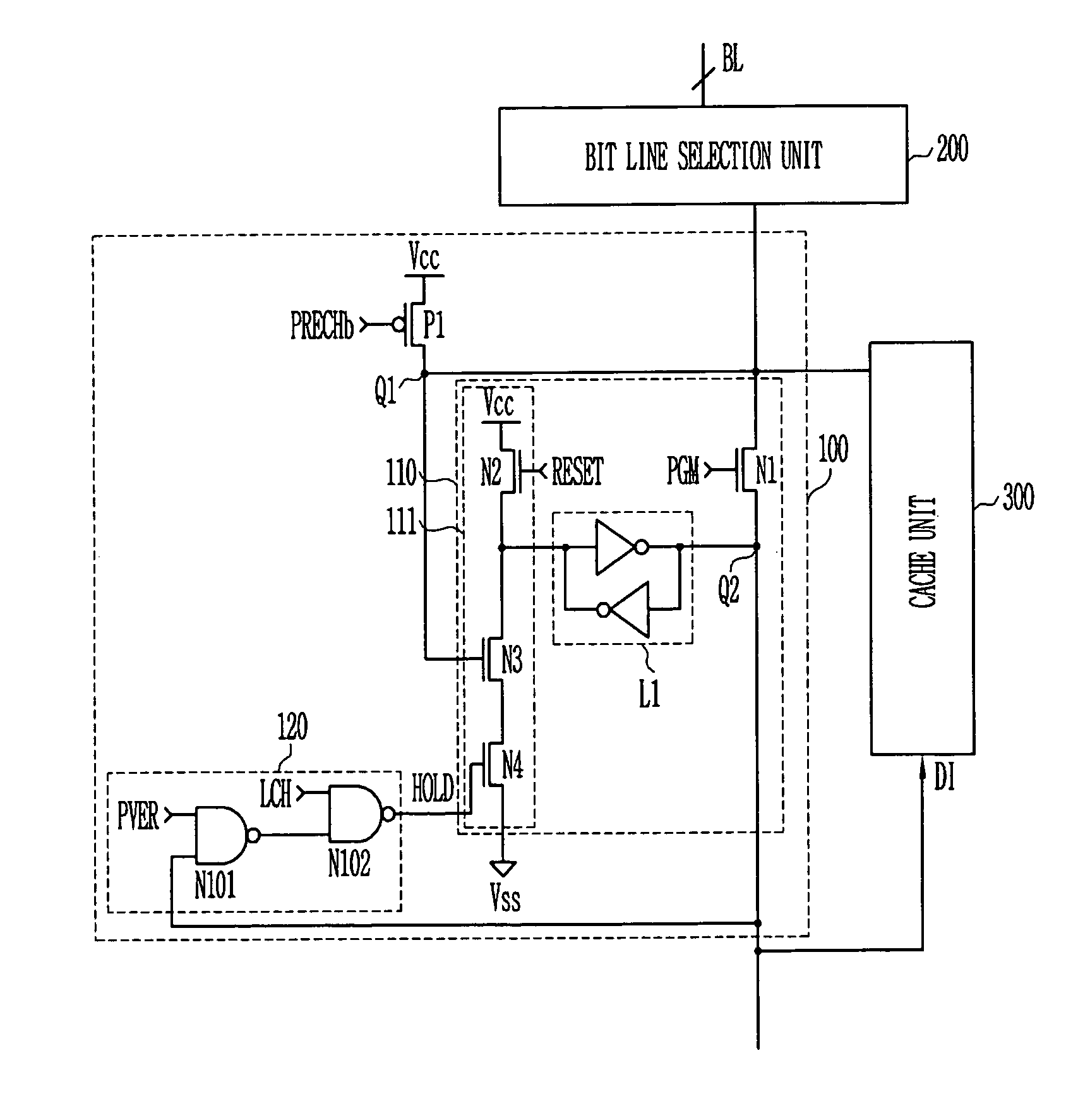 Page buffer for flash memory device