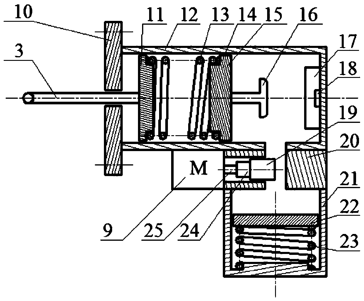 An adjustable damping pedal feeling simulator and its automobile brake pedal mechanism