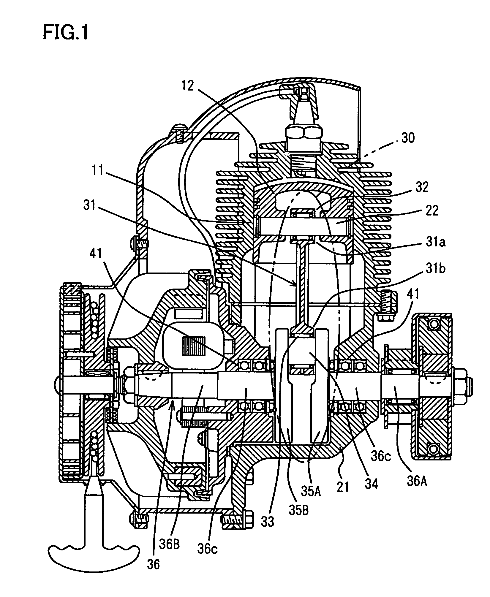 Support structure in crank mechanism and component constituting crank mechanism