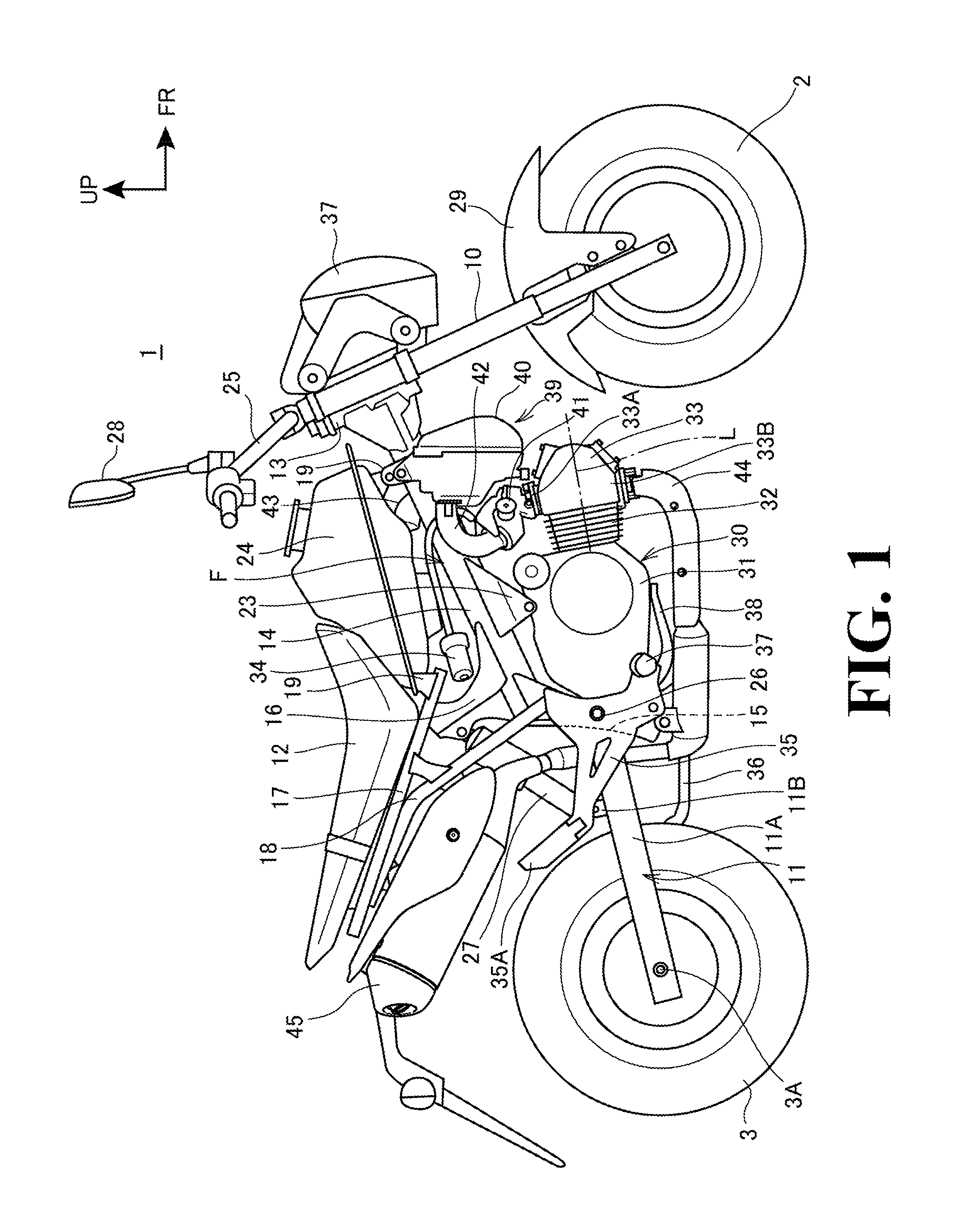 Intake passage structure for vehicle