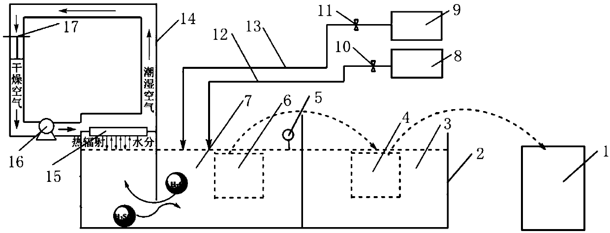 Glass water degumming device and degumming method