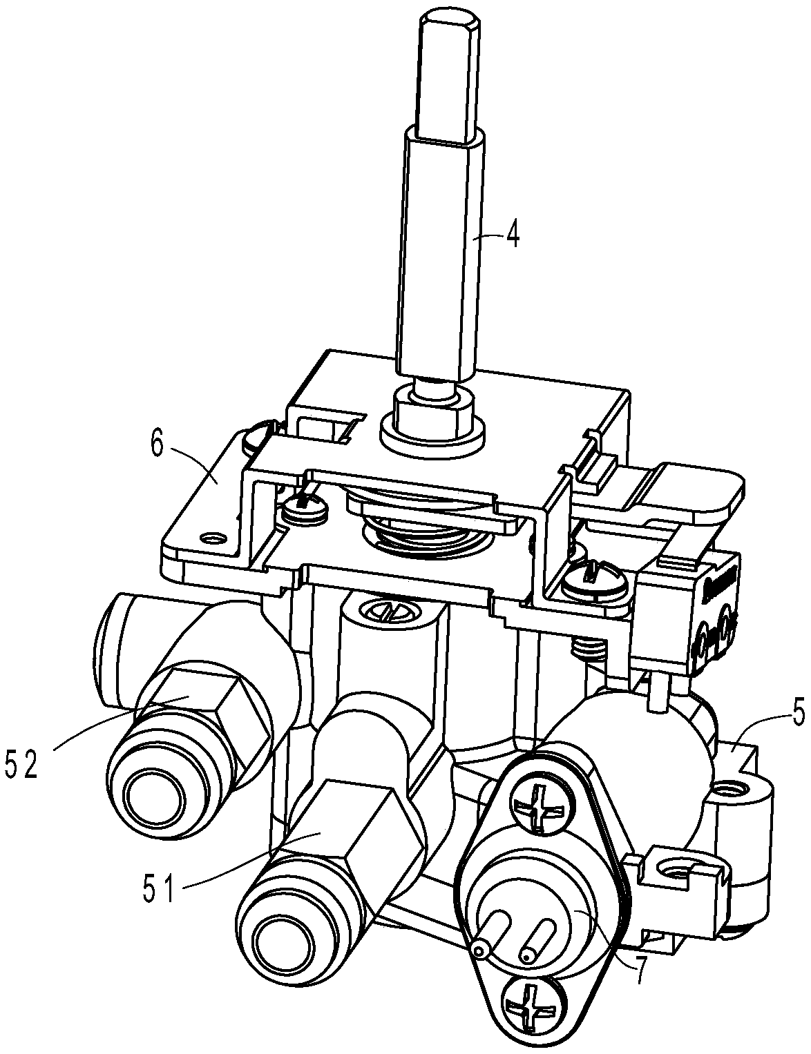 Inner and outer ring flow gas adjusting valve