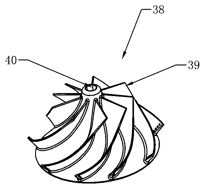 Injection mold for making helical fan