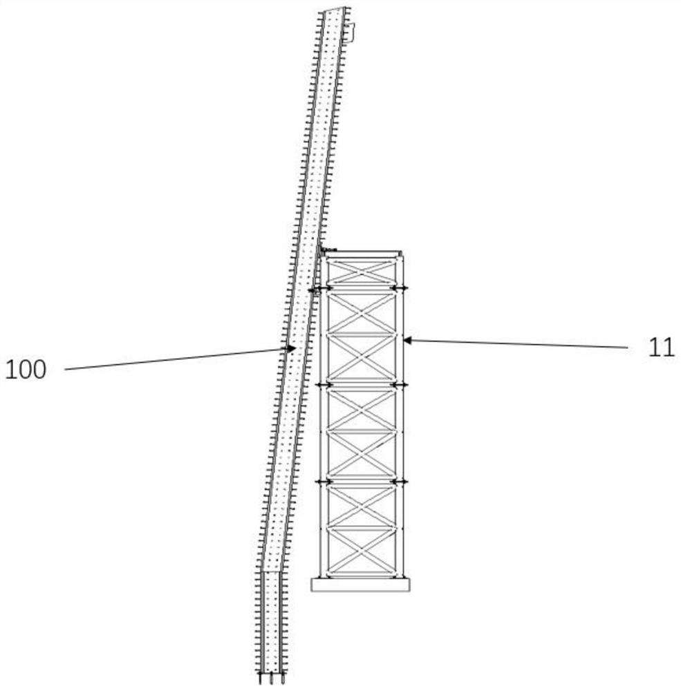 Supporting device of inclined steel reinforced column