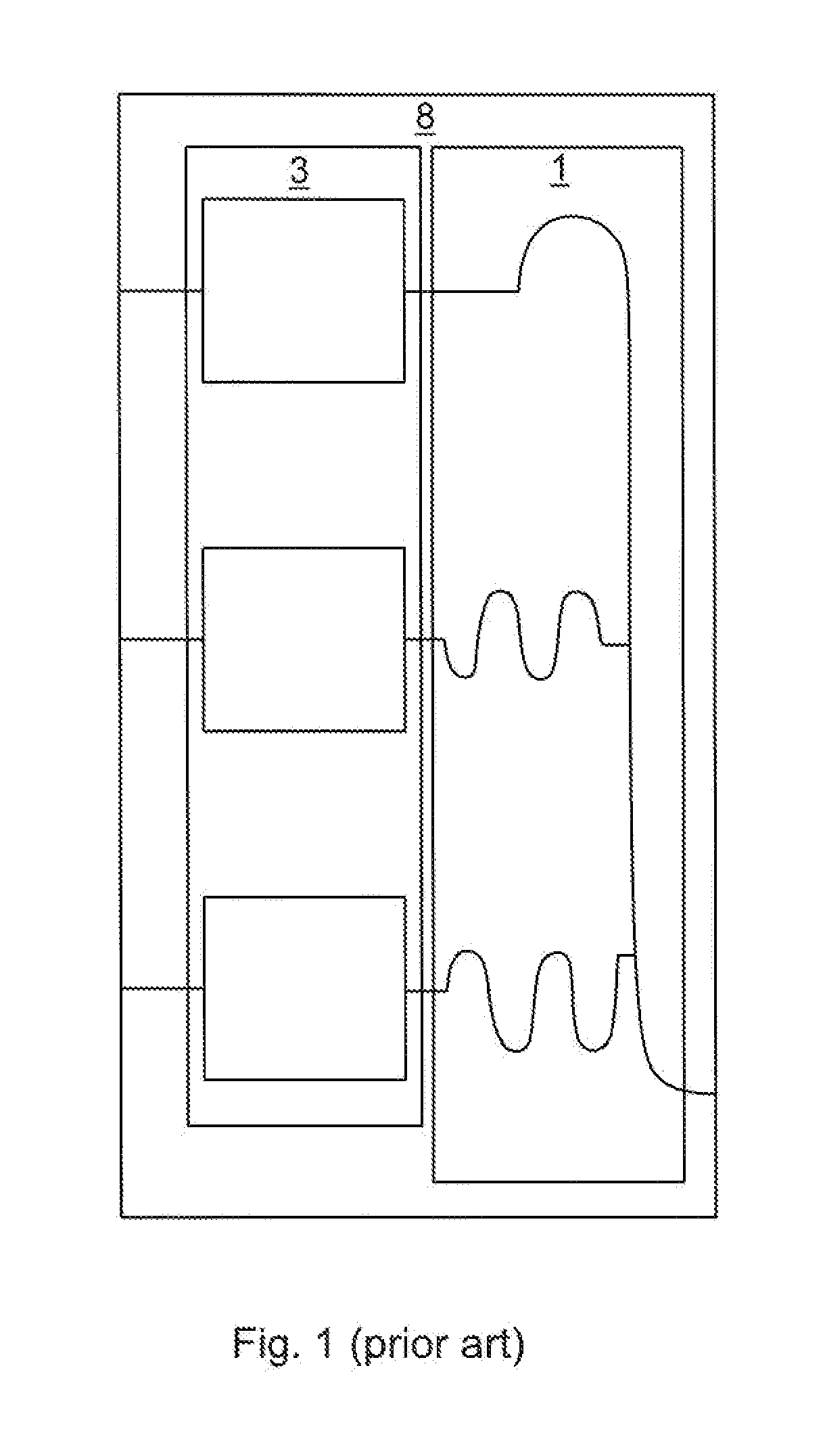 Power amplifier assembly comprising suspended strip lines