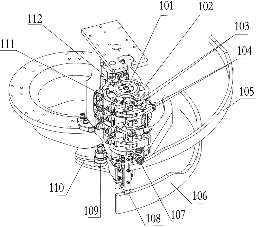 Bottom die and die set link mechanism of bottle blowing machine