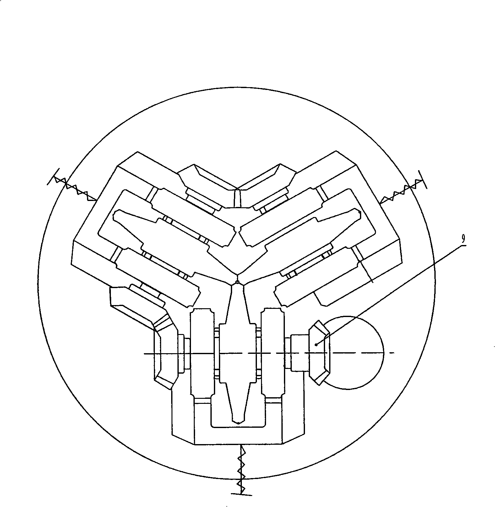 Rolling mill equipment for producing pinch pass rolling pull and push cable core with high fatigue value