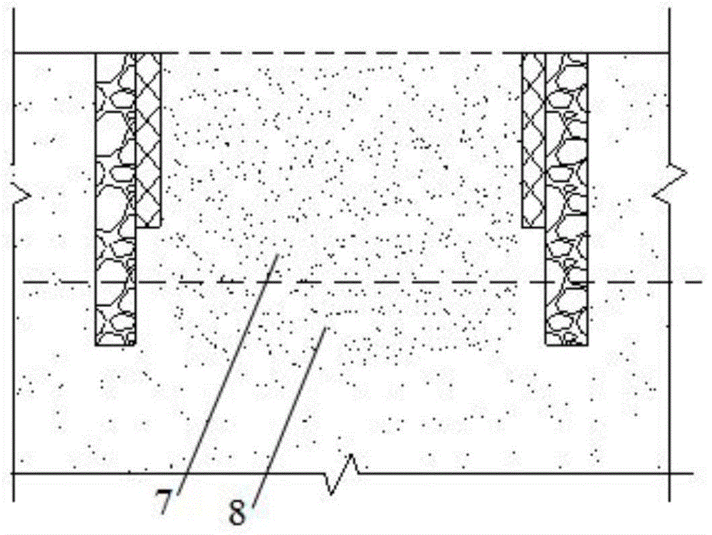 Curtain bonding and prepressing drainage structure of banded subgrade and construction method of curtain bonding and prepressing drainage structure