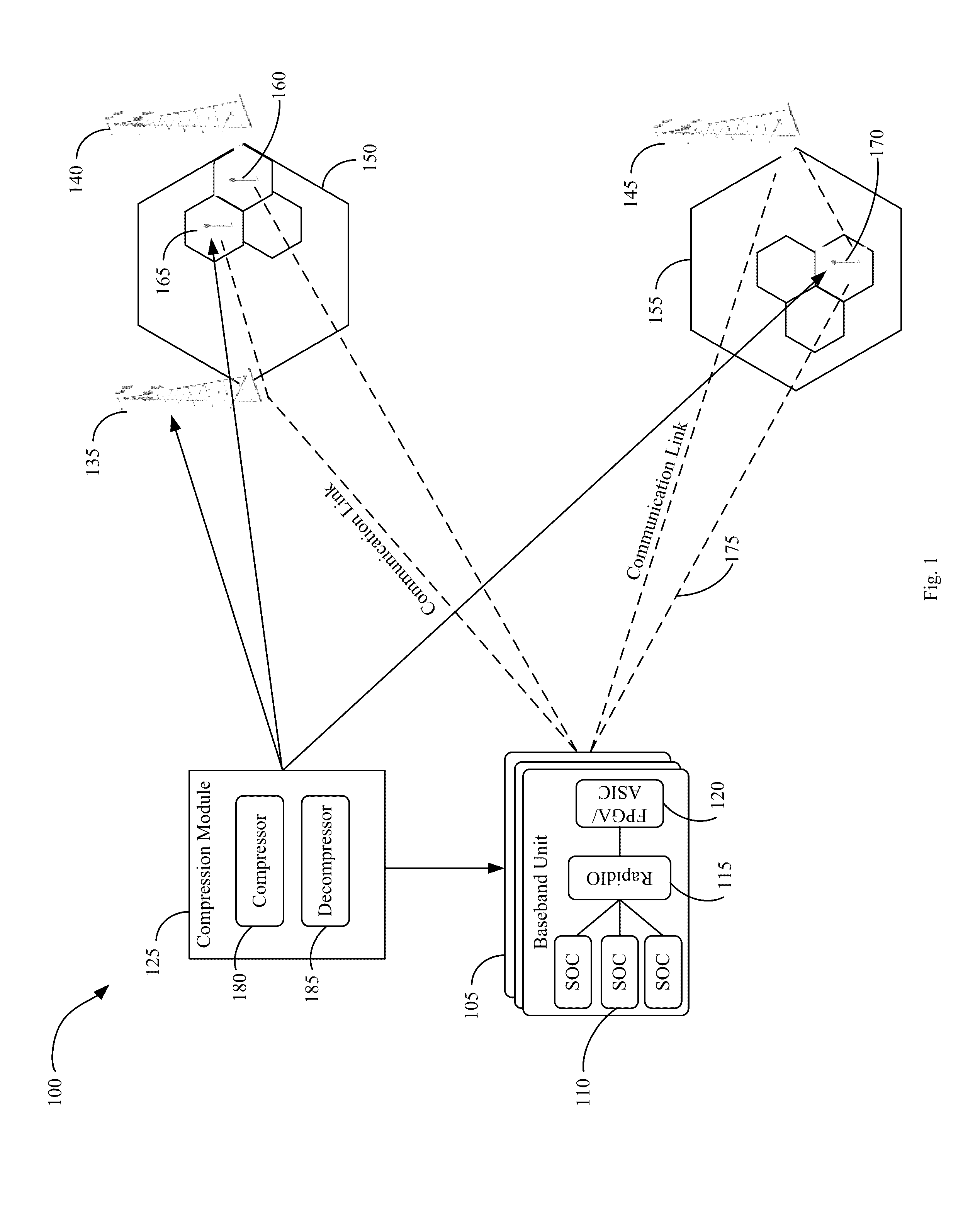 Method and apparatus utilizing packet segment compression parameters for compression in a communication system