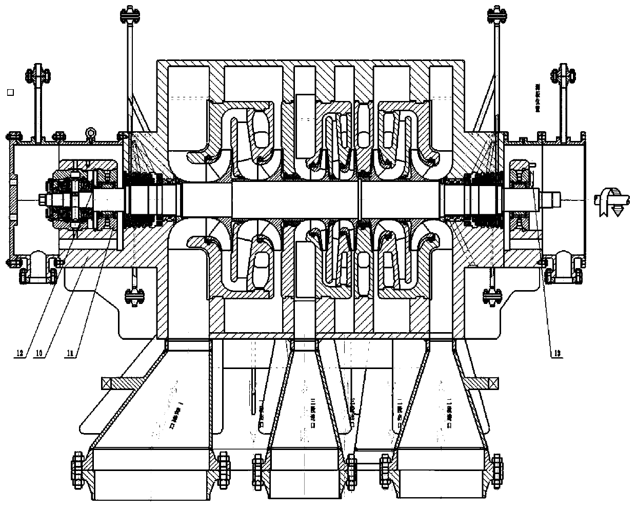 Centrifugal Compressor with Rotor On-Line Dynamic Balancing Function