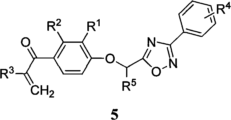 Alpha, beta-unsaturated ketone compound containing 1,2,4-oxadiazoles heterocycle