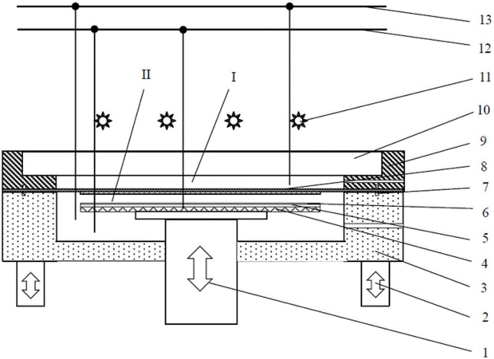 Large-size whole wafer nano-impressing device and impressing method thereof