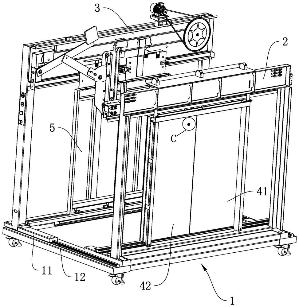 Elevator floor car door device for teaching