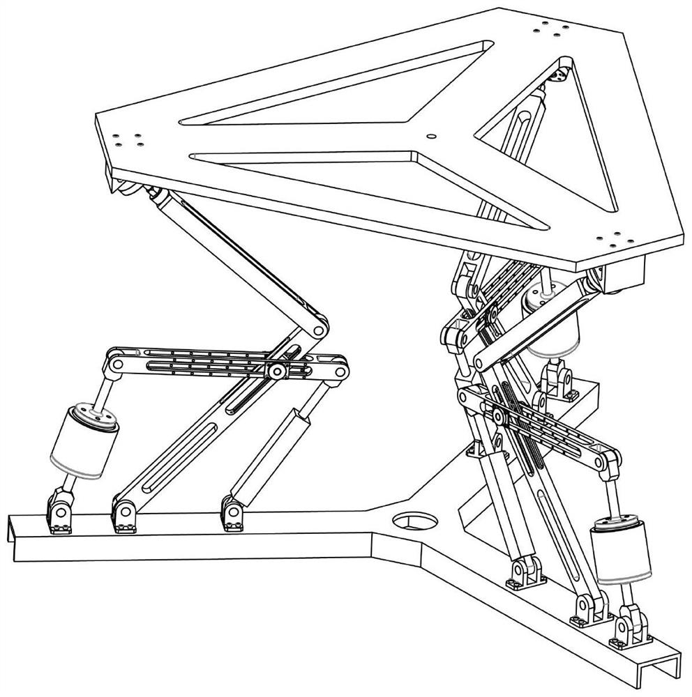 Three-degree-of-freedom foldable parallel motion platform with closed-loop dual-drive sub-chain