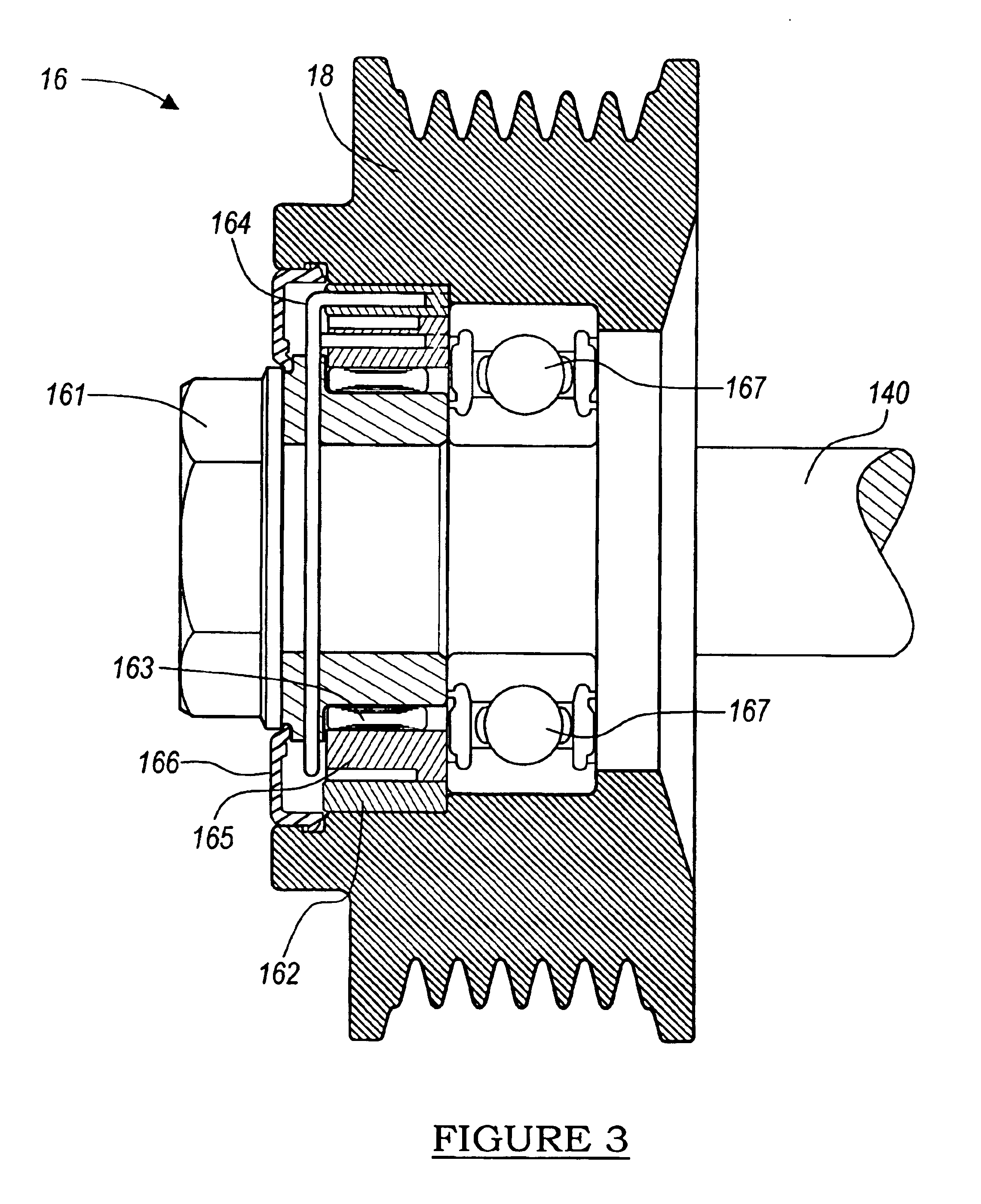 Starter pulley with integral clutch