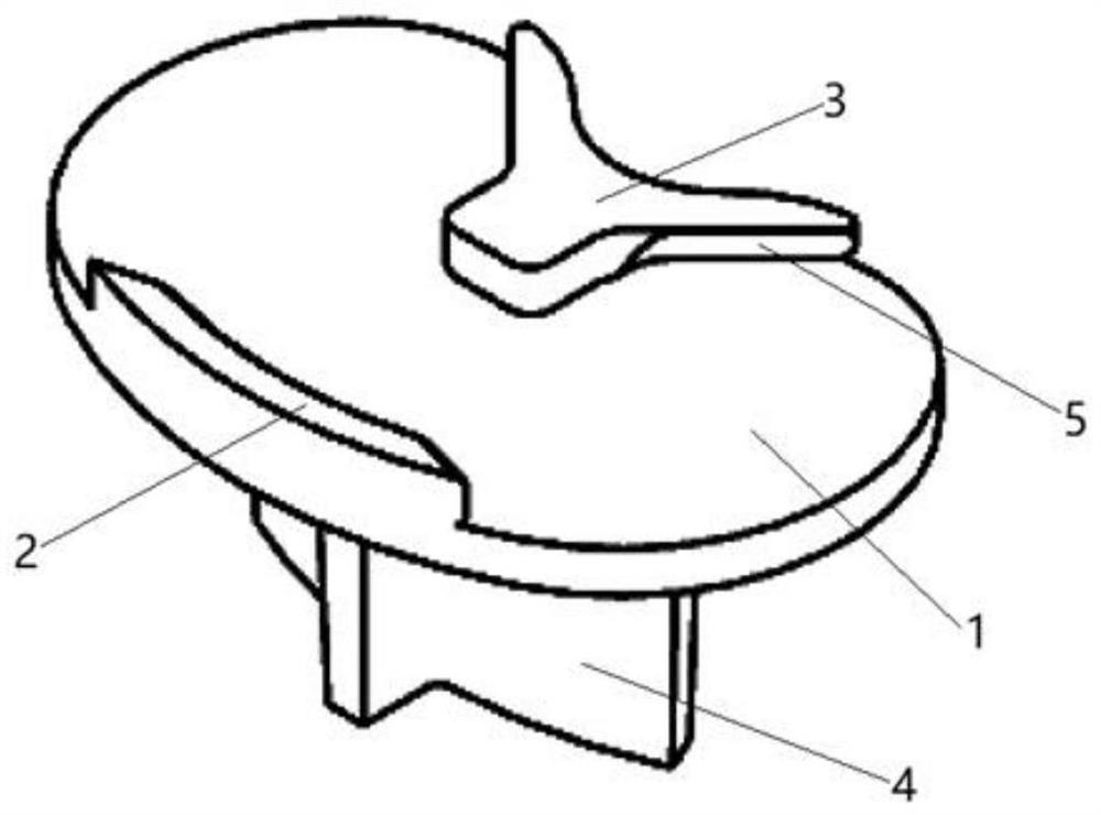 Biocompatible gradient bone trabecula artificial knee joint tibial plateau