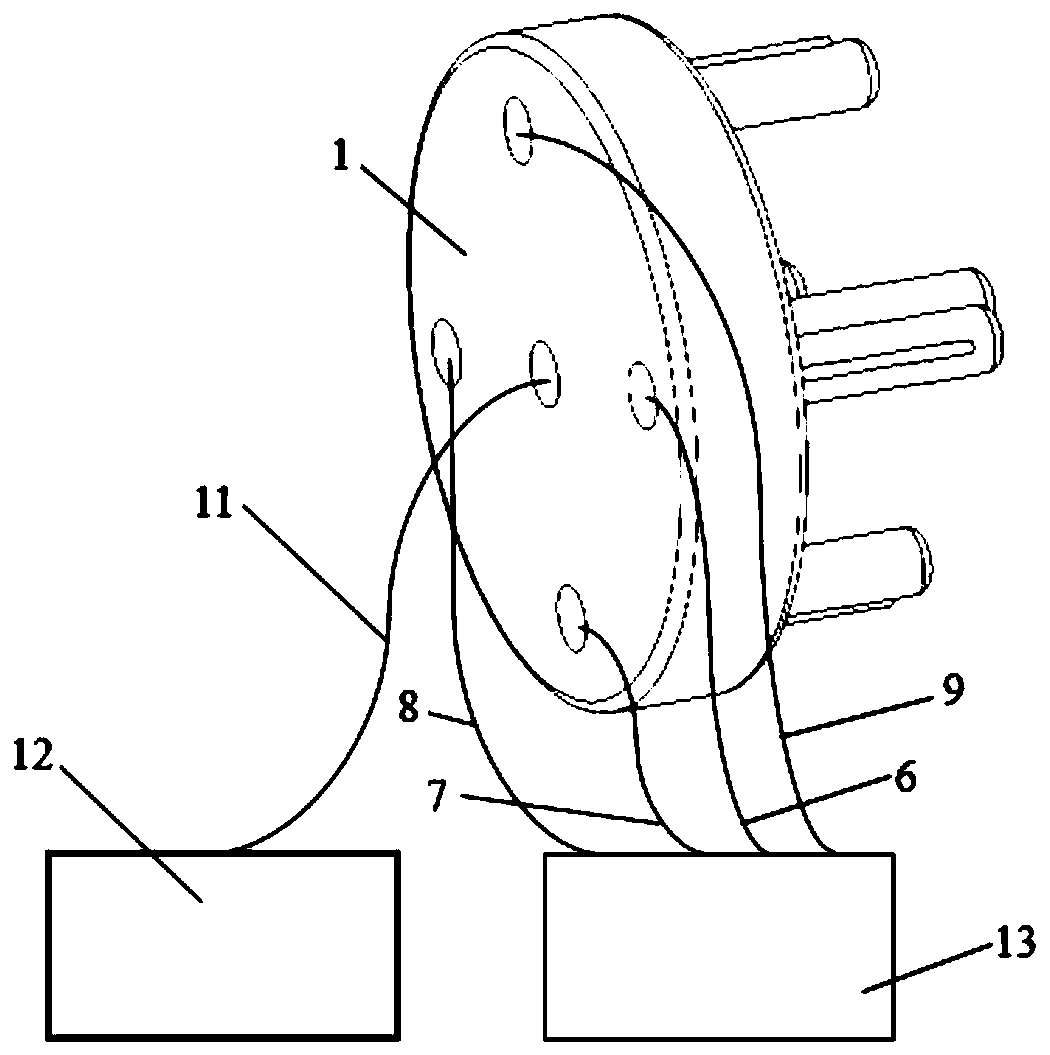 Method and device for measuring saturated soil water flow direction and flow rate based on thermal pulse principle